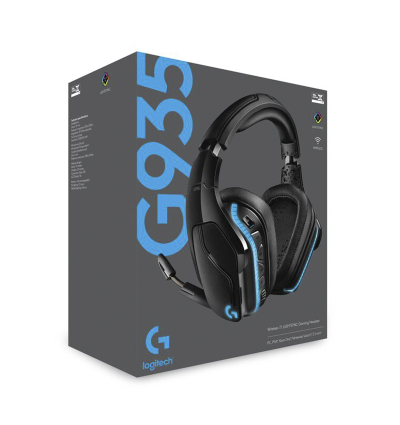  Logitech G Auriculares inalámbricos 735 para juegos,  iluminación RGB LIGHTSYNC personalizable, Bluetooth, auxiliar de 0.138 in  compatible con PC, dispositivos móviles, micrófono desmontable, niebla :  Videojuegos