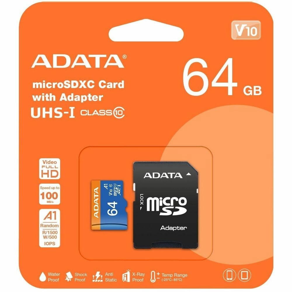 adata-premier-microsdxc-64gb-clase10-ultrarapida-3.webp ADATA Premier MicroSDXC 64GB Clase 10 Ultra Rápida - Ideal para Móviles y Cámaras - Imagen 3