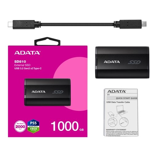 ADATA SD810 SSD Portátil 1TB USB-C | Ultrarrápido, Resistente al Agua y Golpes - Imagen 1