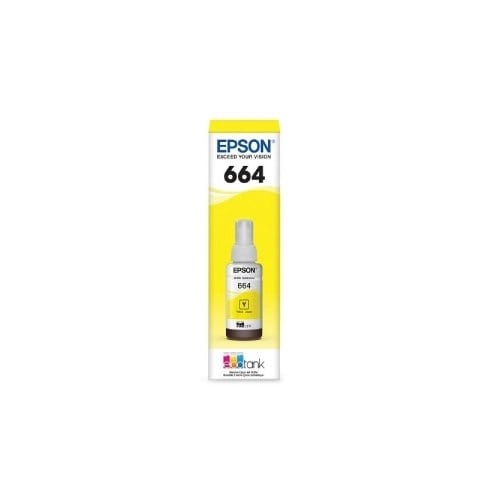 Tinta Original Epson T664 Amarilla 70ml para Impresoras EcoTank L200/L210/L355 - Máximo Rendimiento - Imagen 1