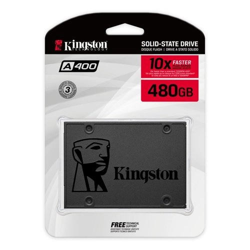 Kingston A400 SSD 480GB SATA 3 - Disco Estado Sólido Ultra Rápido para PC y Laptop - Imagen 1