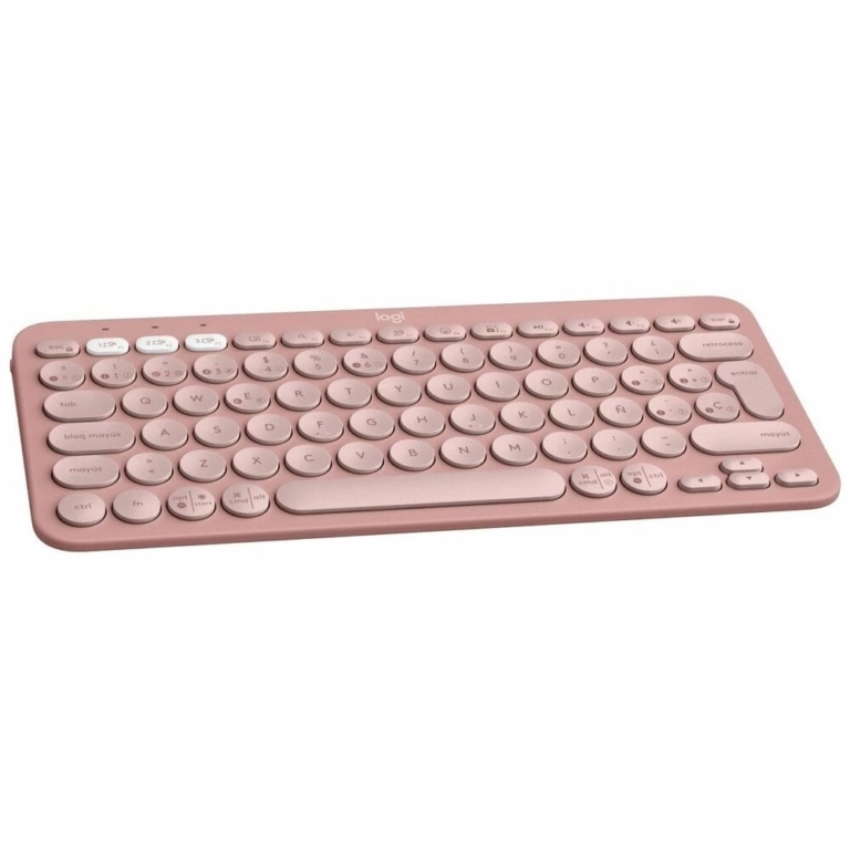 Teclado Logitech K380s Pebble Keys 2 Rosa - Ultradelgado Multidispositivo con Bluetooth - Imagen 1