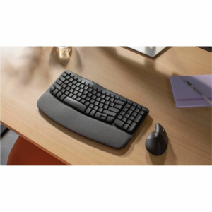 Logitech Wave Keys - Teclado Ergonómico Inalámbrico con Reposamuñecas Memoria Viscoelástica - Imagen 5
