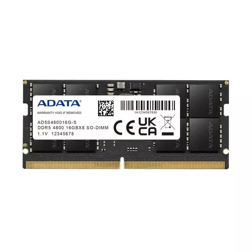 Memoria RAM ADATA DDR5 SO-DIMM 16GB 4800MHz - Máximo rendimiento para tu laptop - Imagen 1