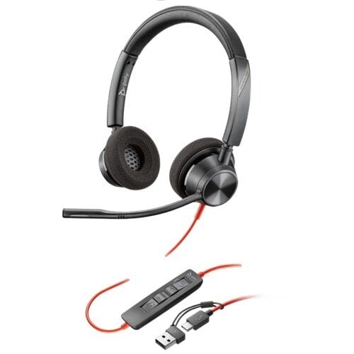 Poly Blackwire 3320 USB-C Auriculares Profesionales con Cancelación de Ruido para Home Office - Imagen 1