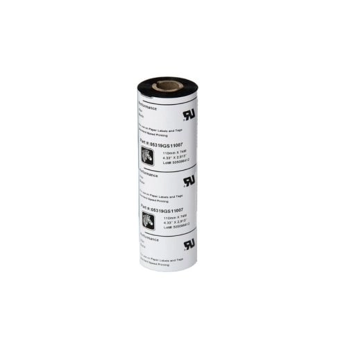 Cinta Ribbon Zebra 5319 Wax - Pack 12 Cintas 110mm x 74m para Impresión Térmica Profesional - Imagen 1