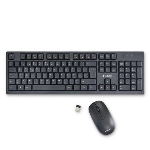 Verbatim Teclado y Mouse Inalámbrico Español - Diseño Ergonómico Universal para PC/Mac - Imagen 1